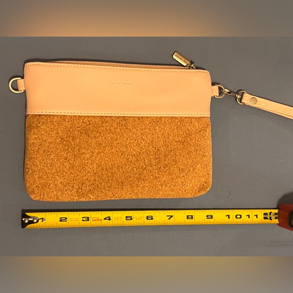 Pixie Mood Baby Pink and Cork Wristlet Purse with Removable Shoulder Strap - Picture 8 of 9